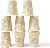 Printed Paper Coffee Cups, Disposable Hot & Cold Cups, 12 oz 16 oz 20 oz, Leak-Resistant & BPA-Free, Bulk To-Go Cups for Coffee Shops, Cafes & Food Service (100, stock pattern, 12OZ)