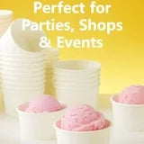 SOPARO 100/200/300/500/1000 PCS 10/12 Oz Ice Cream Paper Cups, Batch Disposable Solid Color Paper Dessert Bowls for Snacks, Sundaes, Party Giveaways, Ice Cream Bar Supplies Factory (12oz,100 PCS)Save $10 with Local Pickup
