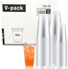 1000 Pack of Transparent Plastic Cup