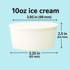 Cups24 Paper Ice Cream Cups – 10 & 12 oz, 100–1,000 Pack