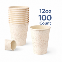 Printed Paper Coffee Cups – 100 Pack, 12–20 oz