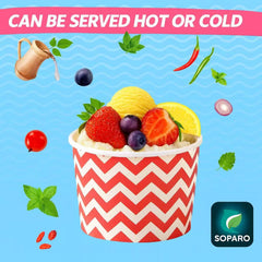 500pc Paper Ice Cream Cups Disposable Dessert Bowls 6 Colors Ice Cream Containers Hot and Cold Food Bowls Summer Party Treat Cups for Frozen Yogurt, Dessert and sundae.Save $10 with Local Pickup
