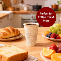 Printed Paper Coffee Cups – 100 Pack, 12–20 oz