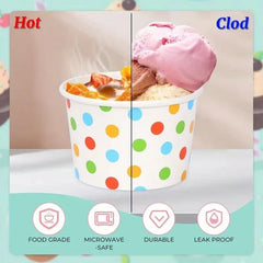 Colorful Paper Ice Cream Cups – 500 Pack