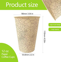 SOPARO 12 Oz Bulk Paper Coffee Cups – 1000 Count Disposable Hot Cups for Coffee Shops & Food Service
（Free Shipping）Save $10 with Local Pickup