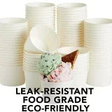 SOPARO 100/200/300/500/1000 PCS 10/12 Oz Ice Cream Paper Cups, Batch Disposable Solid Color Paper Dessert Bowls for Snacks, Sundaes, Party Giveaways, Ice Cream Bar Supplies Factory (12oz,100 PCS)Save $10 with Local Pickup