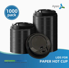 Apsic 1000 Disposable Lids for Paper Hot Coffee Cups – Versatile Sizes for Cafés & Restaurants