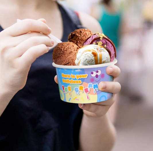 Custom Printed Ice Cream Cups – 200 Pack
